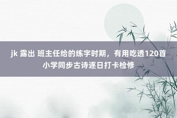 jk 露出 班主任给的练字时期，有用吃透120首小学同步古诗逐日打卡检修